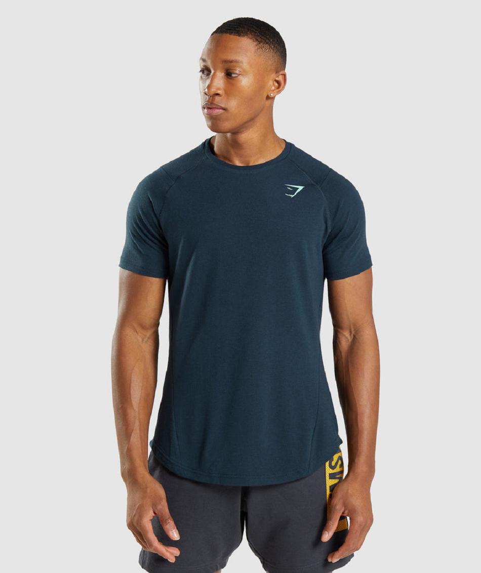 T Shirts Gymshark Bold Hombre Azul Marino | CO 3399UZG